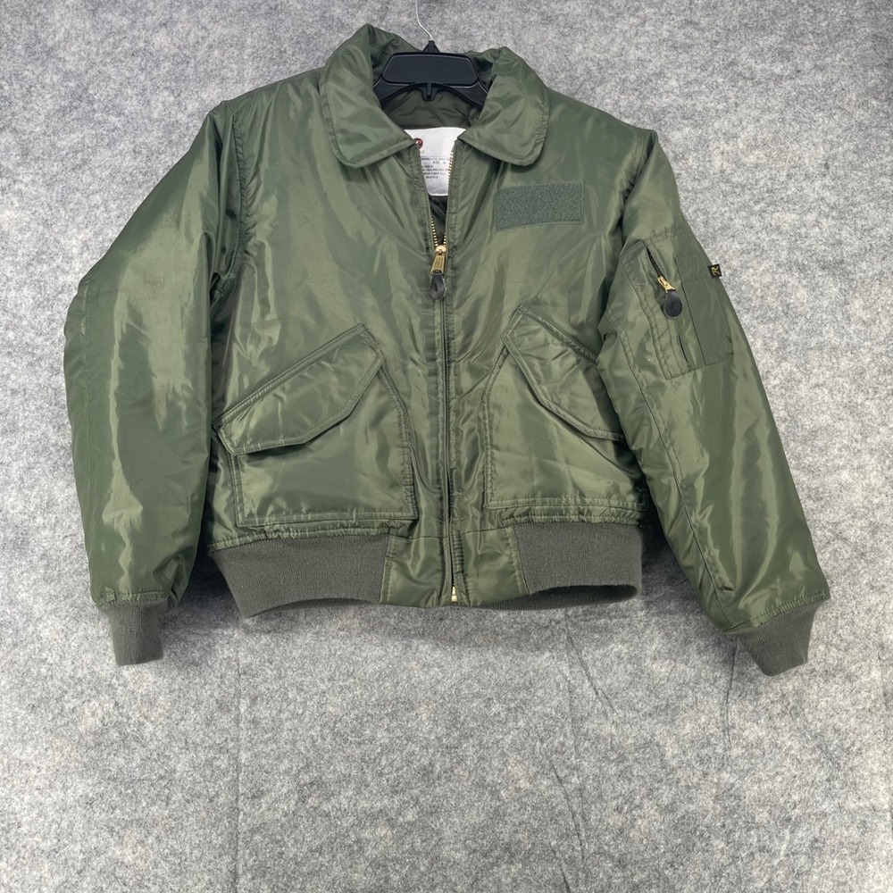 Rothco Flyers Jacket Men Small Green CWU-45P MIL-J-6141 Intermediate Bomber Coat